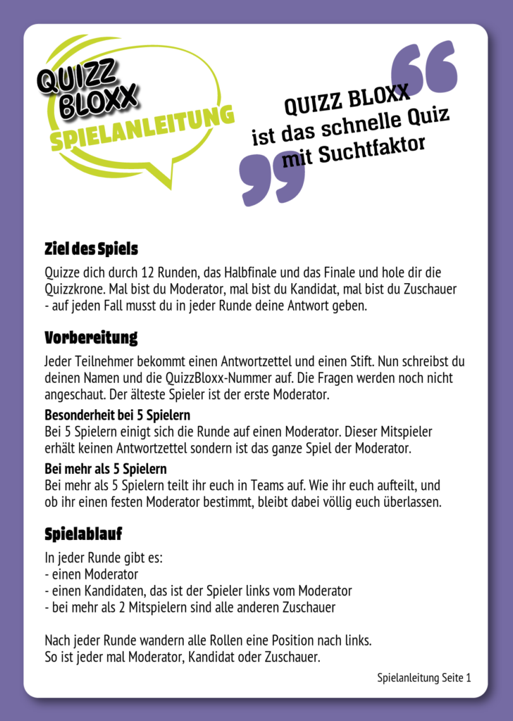 QuizzBloxx Block Deutsche TV Serien - alternative 2