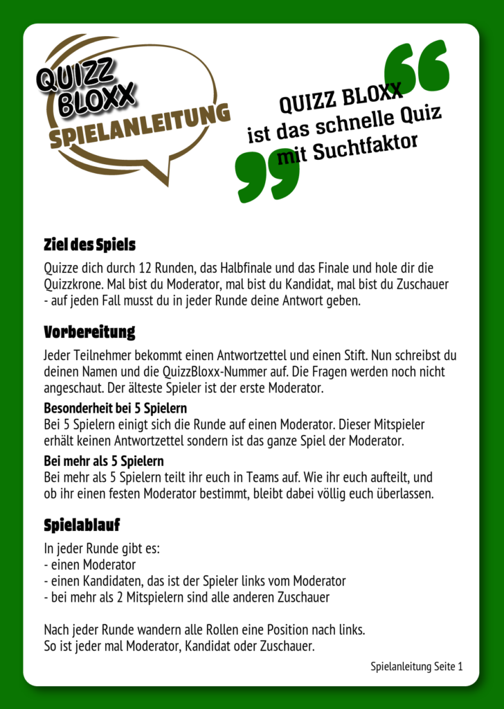 QuizzBloxx Block Von Baum bis Borke - alternative 2