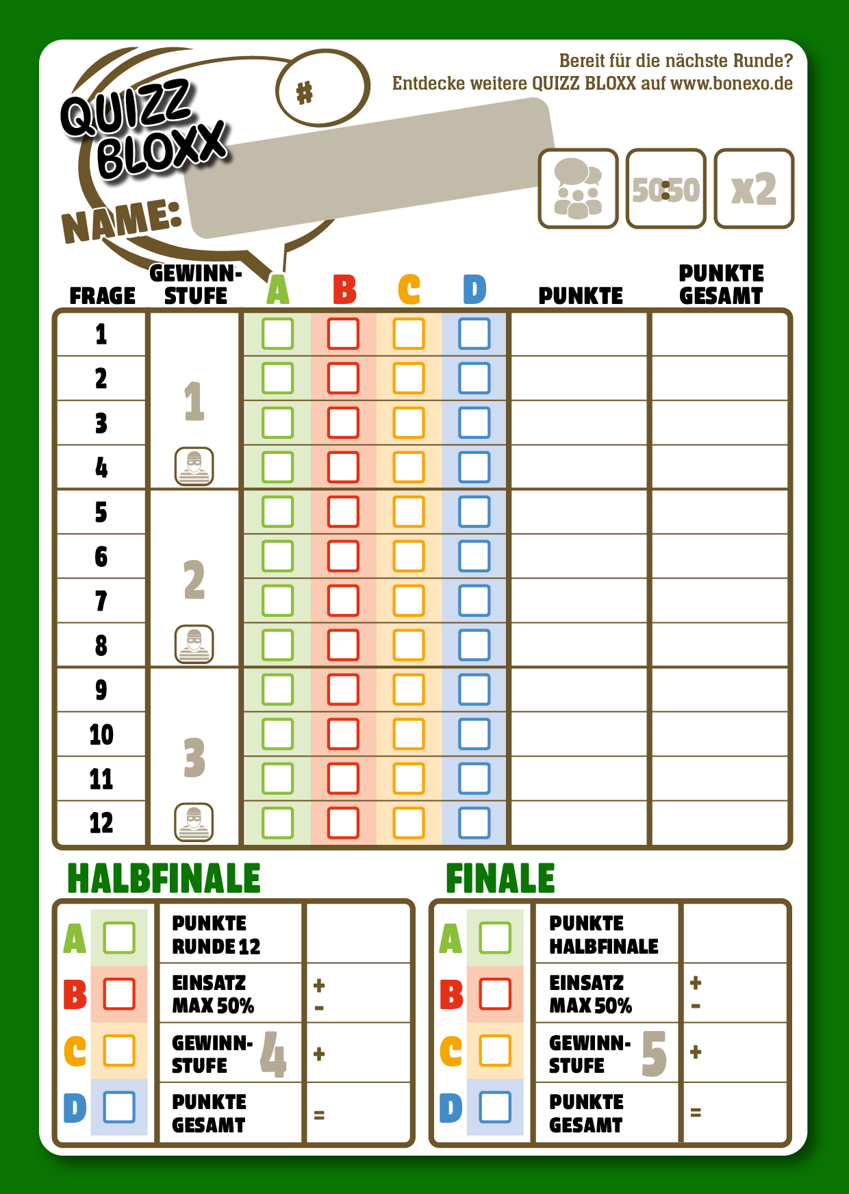 QuizzBloxx Block Von Baum bis Borke - alternative 1