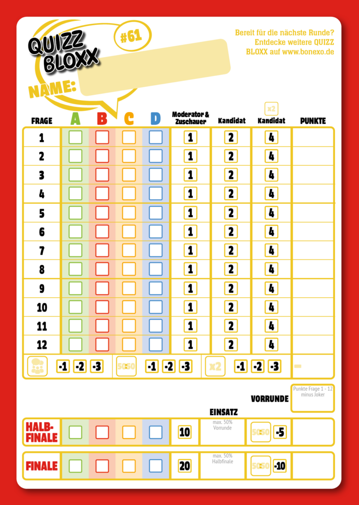 QuizzBloxx Block Vulkane - alternative 1